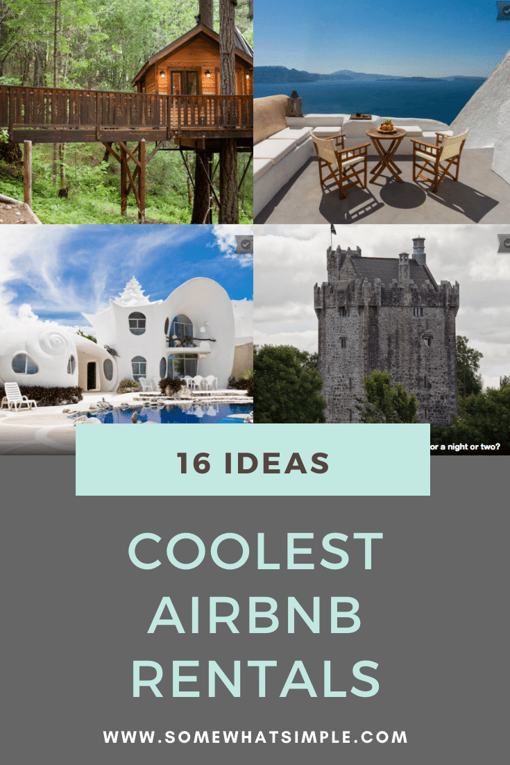 Make your next vacation even more unforgettable with one of our 16 favorite Airbnb rentals that you can rent for under $250/night. These are some of the coolest rental options available that will give you a truly unforgettable vacation. #bucketlist #airbnb #traveltips #bestairbnbrentals #airbnbideas via @somewhatsimple