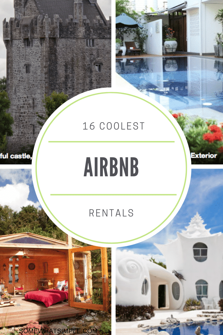 Make your next vacation even more unforgettable with one of our 16 favorite Airbnb rentals that you can rent for under $250/night. These are some of the coolest rental options available that will give you a truly unforgettable vacation. #bucketlist #airbnb #traveltips #bestairbnbrentals #airbnbideas via @somewhatsimple