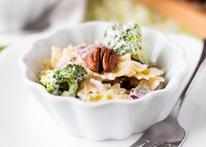 Broccoli Grape Salad. Those three ingredients. Plus pecans. Plus an amazing sauce. Make it now!