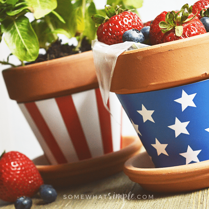 FREE PRINTABLE fourth of july decor pots