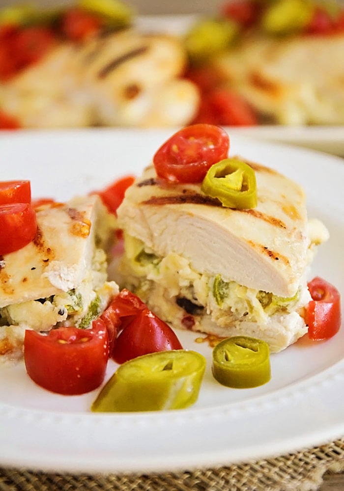 Spicy Stuffed Grilled Chicken Breasts
