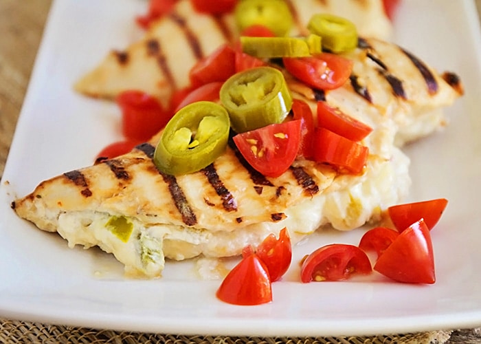 Spicy Stuffed Grilled Chicken Breasts