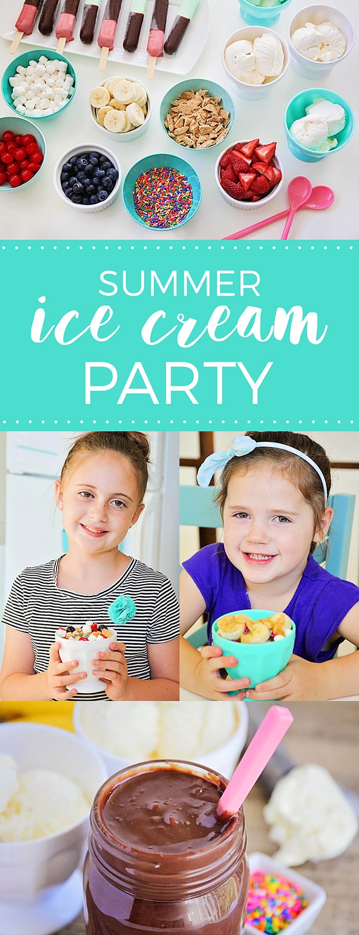 Stay cool this summer with a fun and easy summer ice cream party! via @somewhatsimple