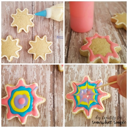 Tie dye sugar cookies are a fun and delicious way to celebrate the colors of summer!