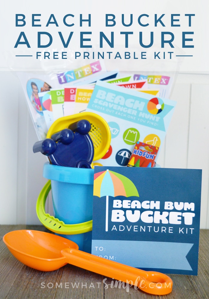 Take the stress out of your next family beach day with these FREE beach activities for kids! 15 simple activities and printables so you're never bored at the beach again! via @somewhatsimple