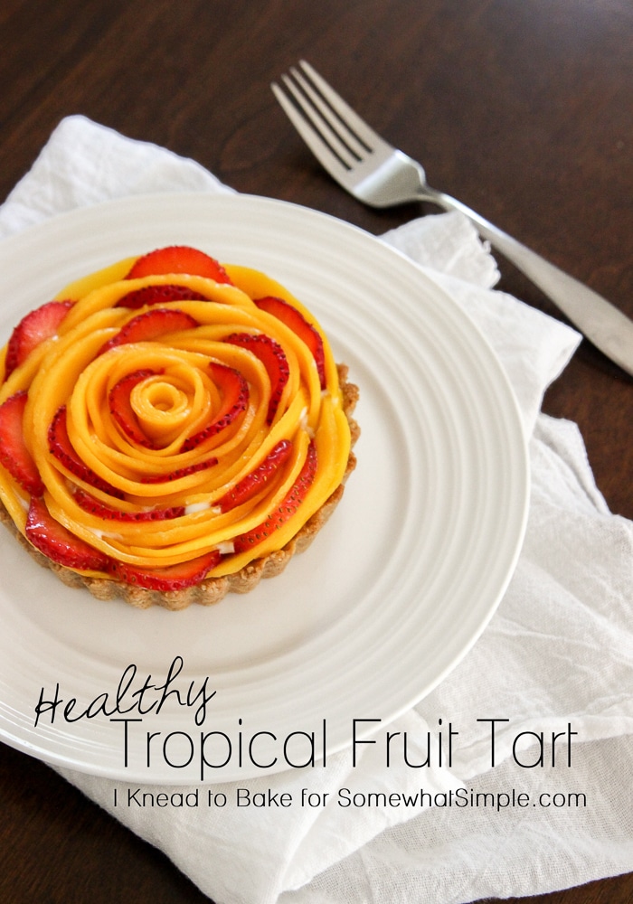 These Tropical Fruit Tarts are the perfect dessert for your next summer party! They're deliciously fresh and so fun to make! via @somewhatsimple