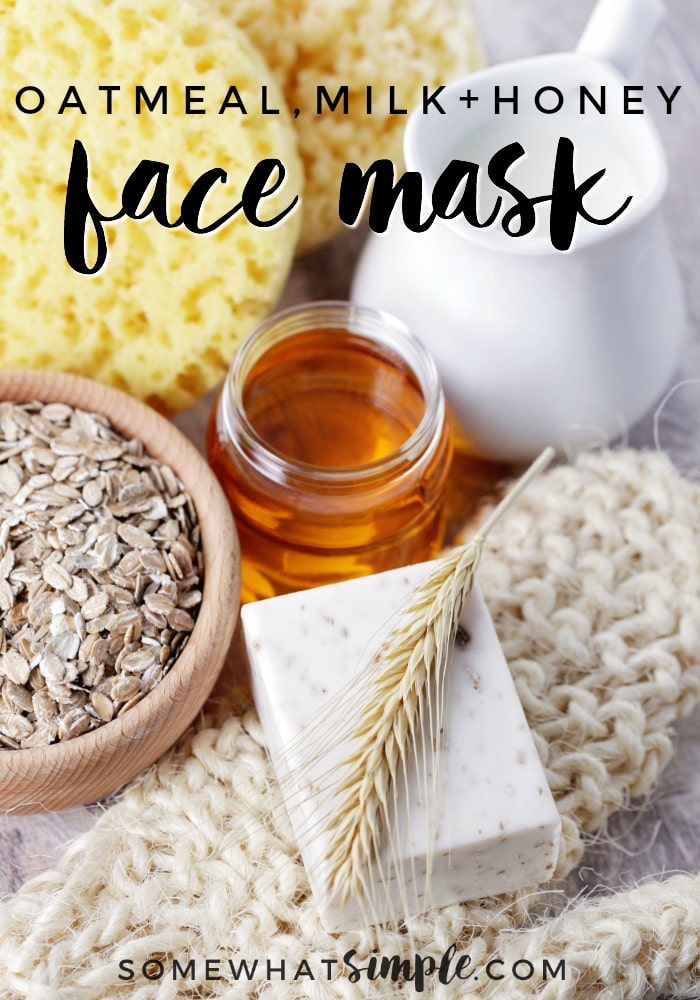 This oatmeal face mask with milk and honey is a simple homemade recipe that will leave your skin feeling clean and moisturized! #diybeauty #skincare #skincaretips #organic#easydiy #beauty #beautytips  via @somewhatsimple
