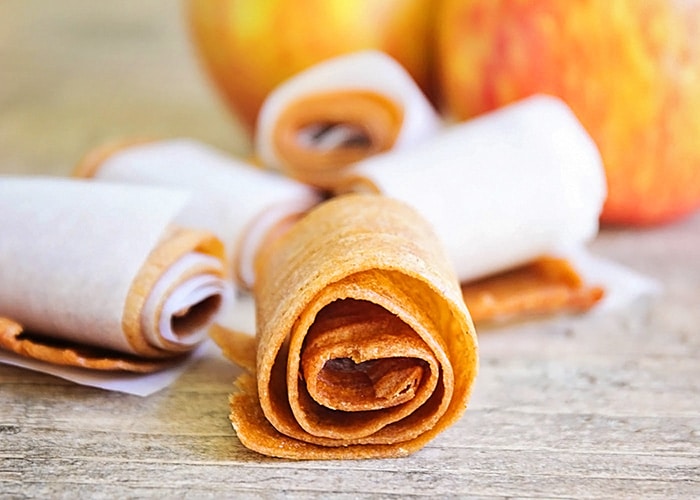 rolls of Apple Cinnamon Fruit Leather