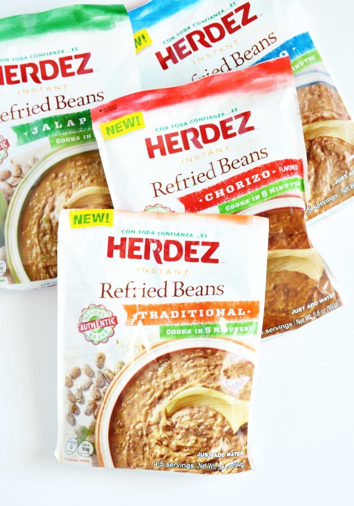 packages of herdez refried beans