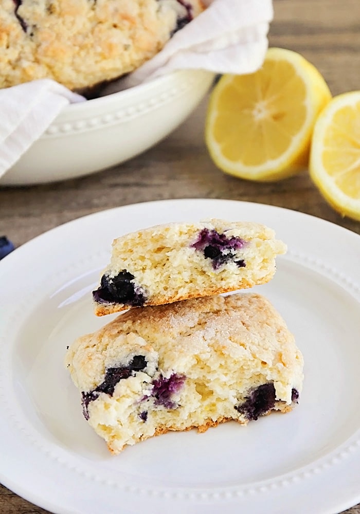 a flaky Lemon Blueberry Scone