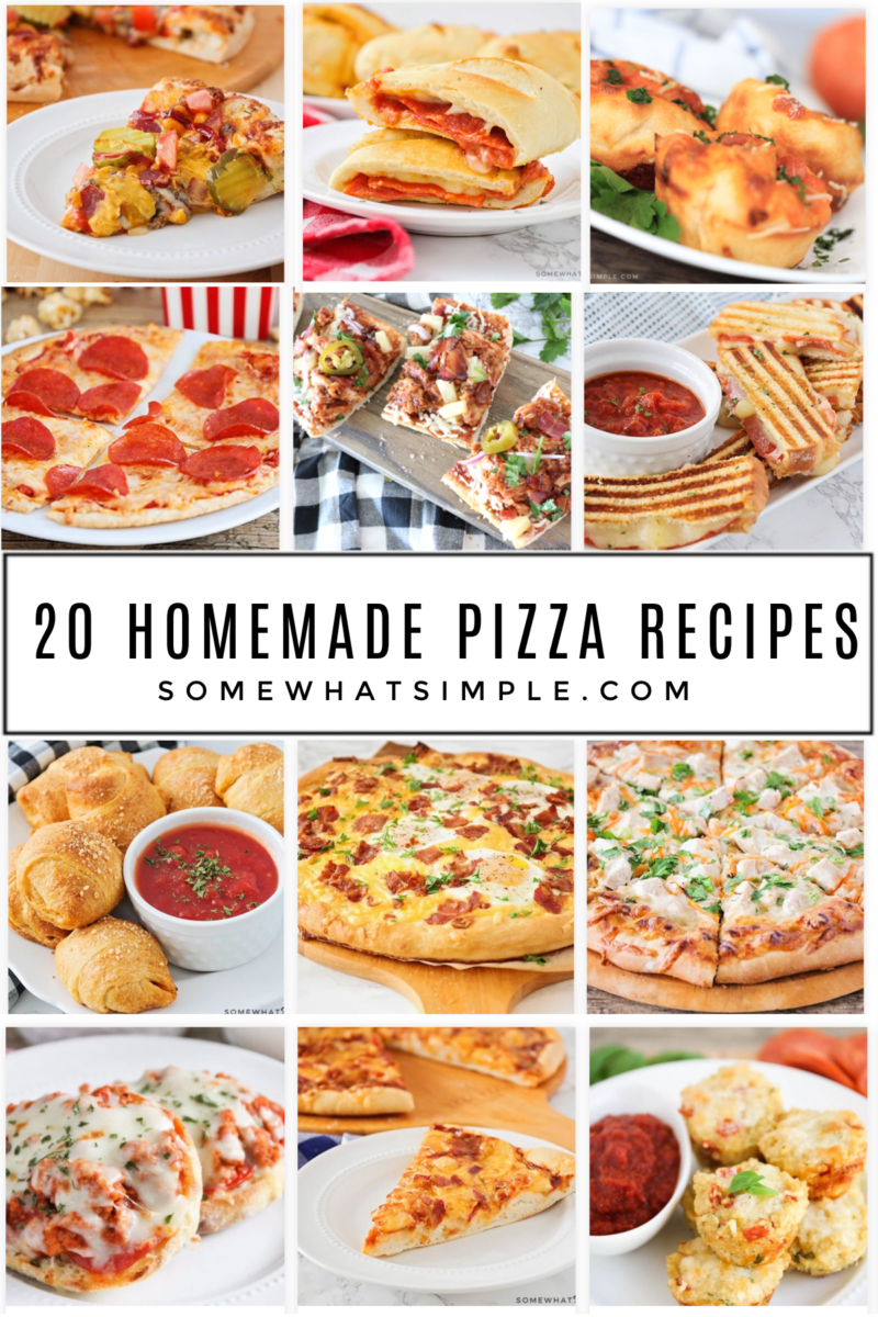 collage of 12 pizza recipes