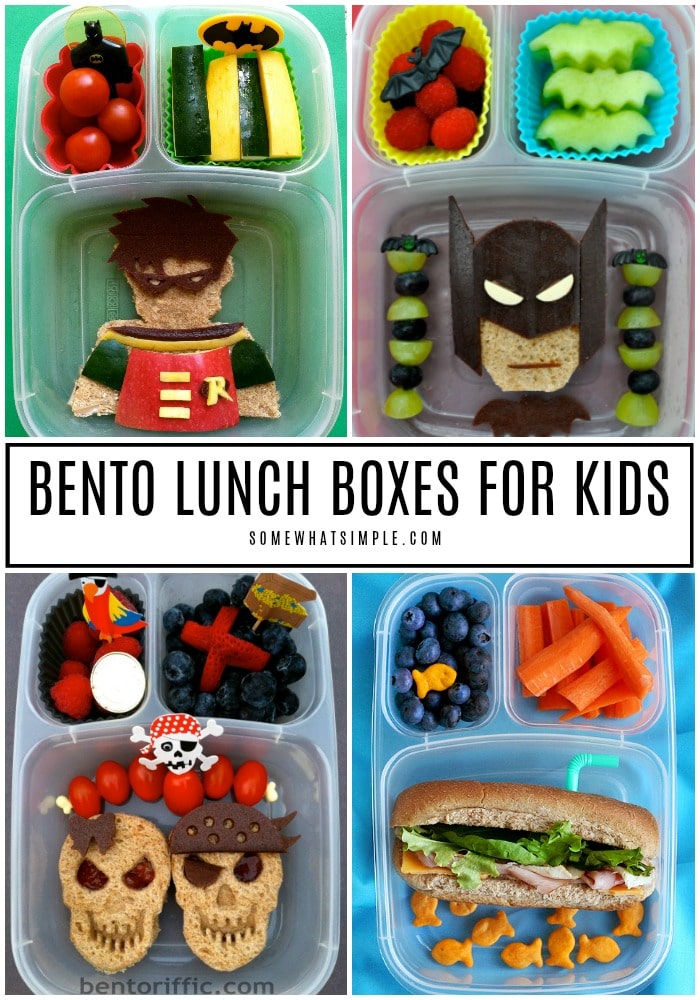 Grab a bento box and get ready to create the cutest lunch your kids ever did see! Here are 15 bento box recipes for kids! #bento #bentobox #bentoboxlunch #bentolunch #cutelunch #lunchforkids #backtoschool via @somewhatsimple