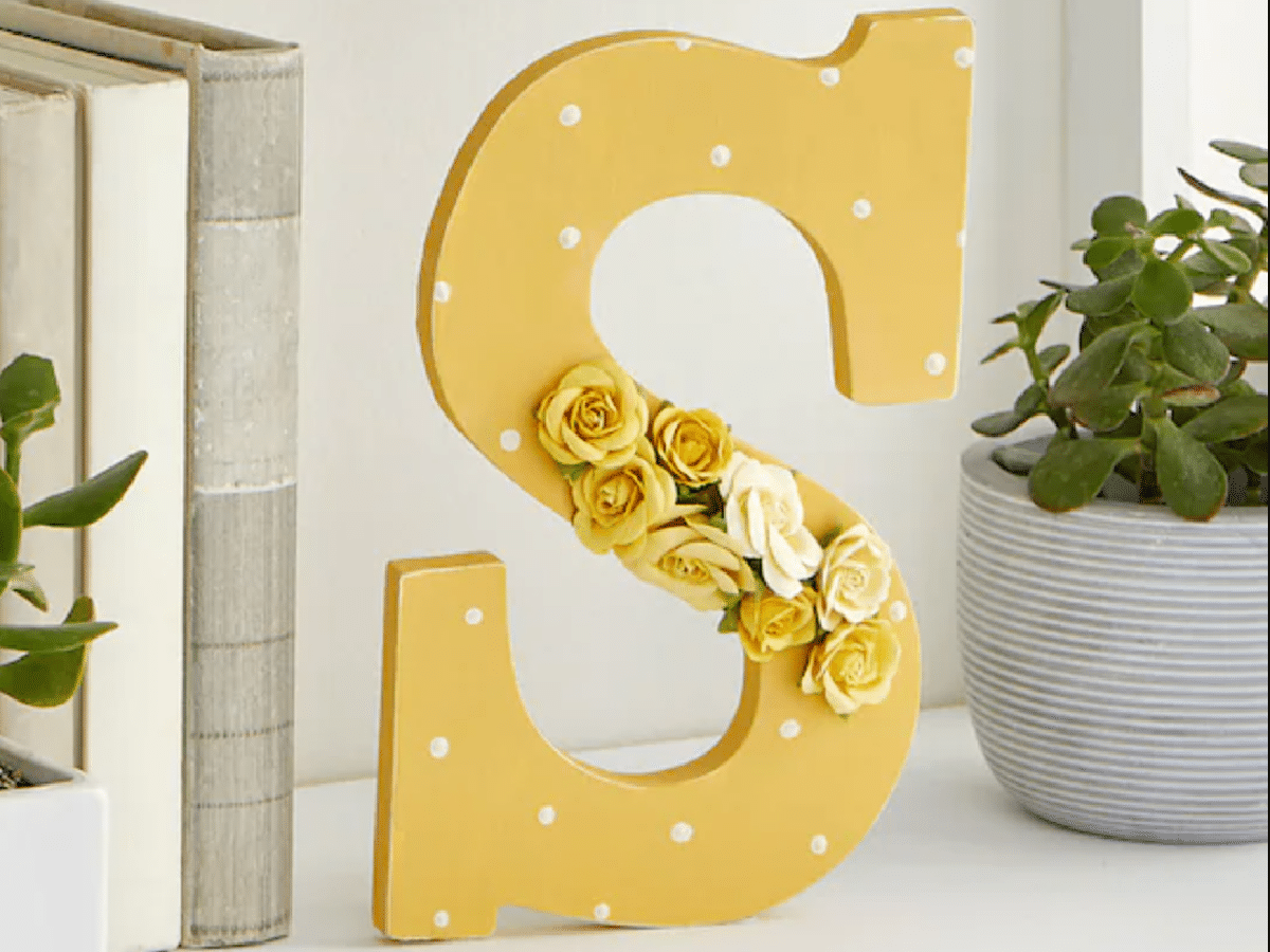 yellow monogram S