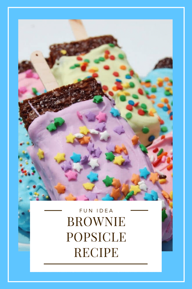 Popsicle brownies are a fun a delicious way to dress up a classic dessert that'll make them even more fun to eat!  Made using your favorite brownie recipe and few other simple ingredients, they'll be ready in no time! #browniepopsicles #kidsdessert #chocolatebrowniepopsicles #kidsdessertidea #funbrownierecipe via @somewhatsimple