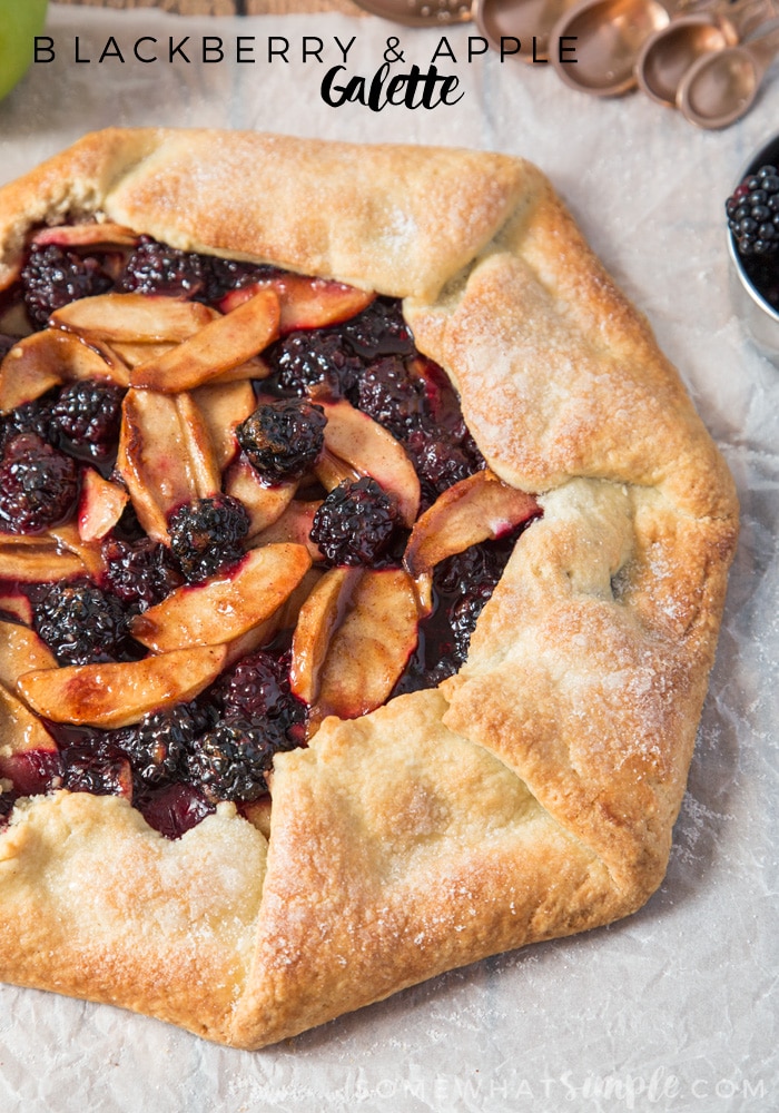 Juicy blackberries and tender apples are encased in a rich, buttery pastry to create this truly amazing Blackberry and Apple Galette. So good you won’t want to share!