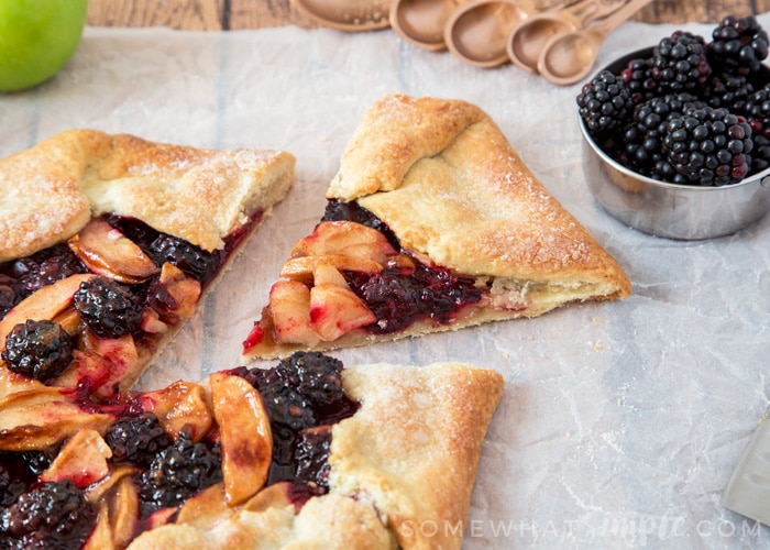 Juicy blackberries and tender apples are encased in a rich, buttery pastry to create this truly amazing Blackberry and Apple Galette. So good you won’t want to share!