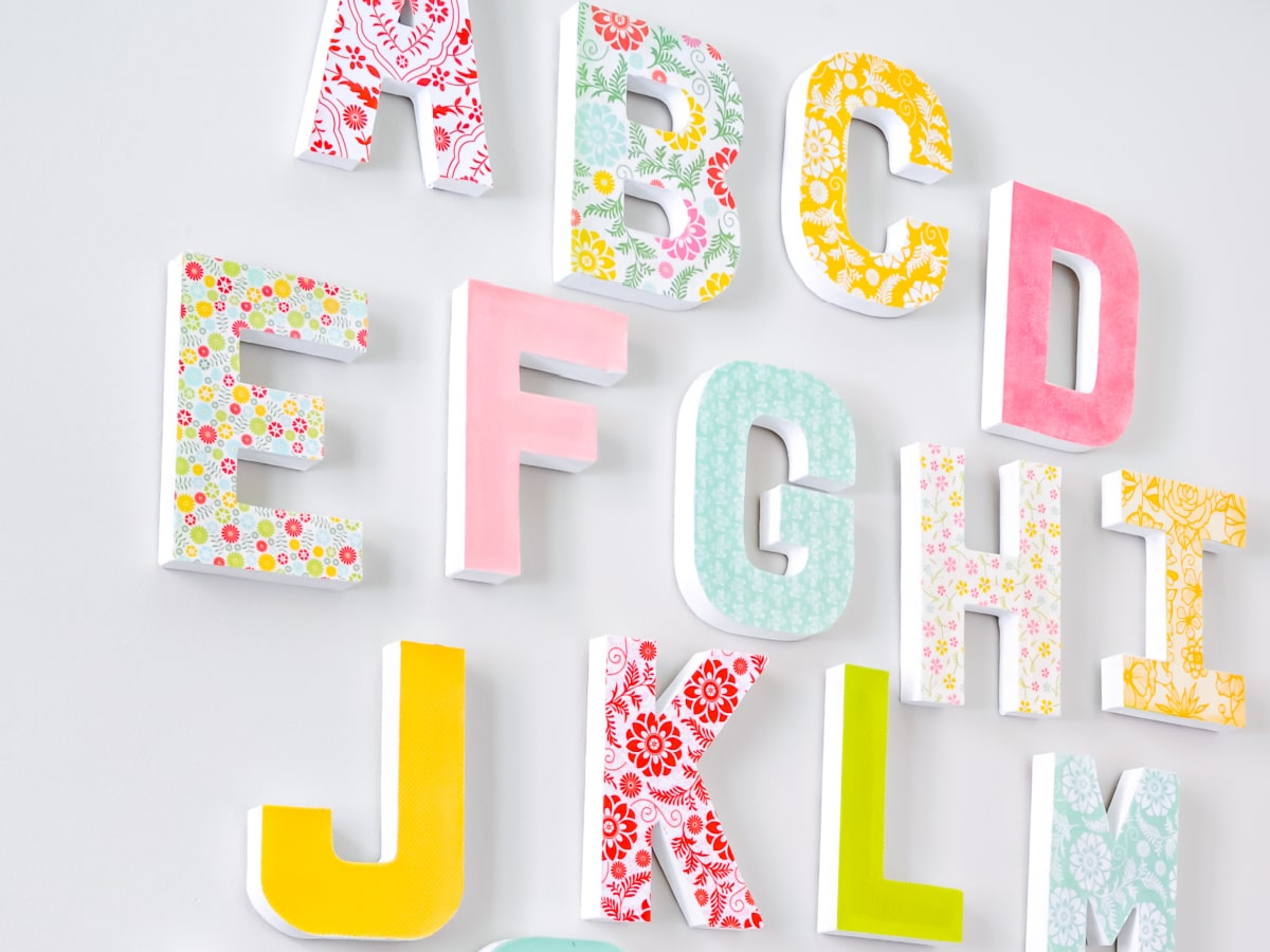colorful alphabet wall