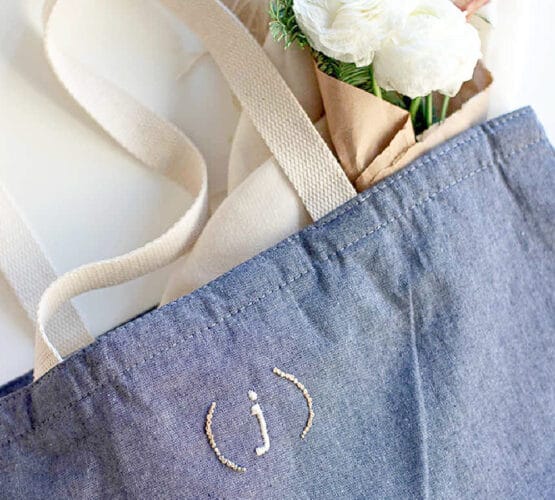 monogrammed tote