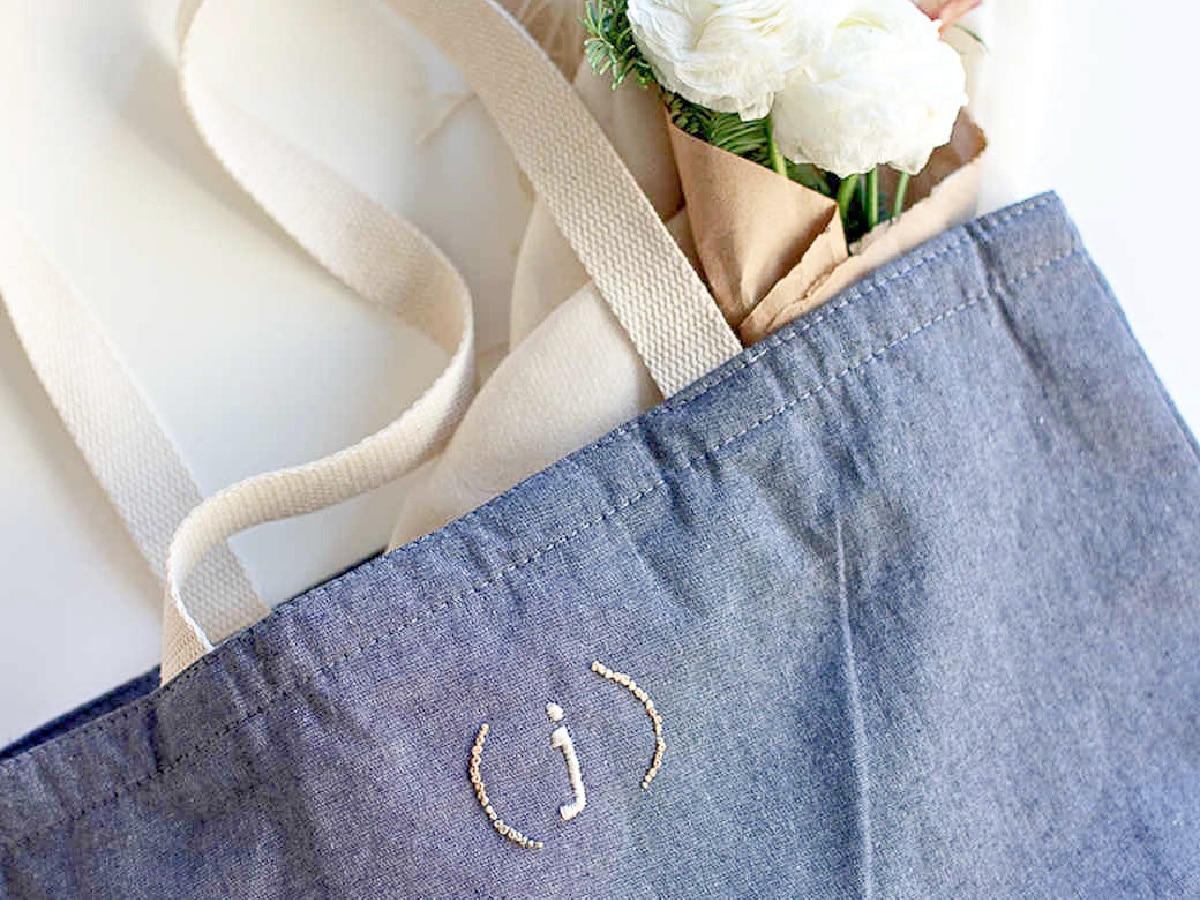 monogrammed tote