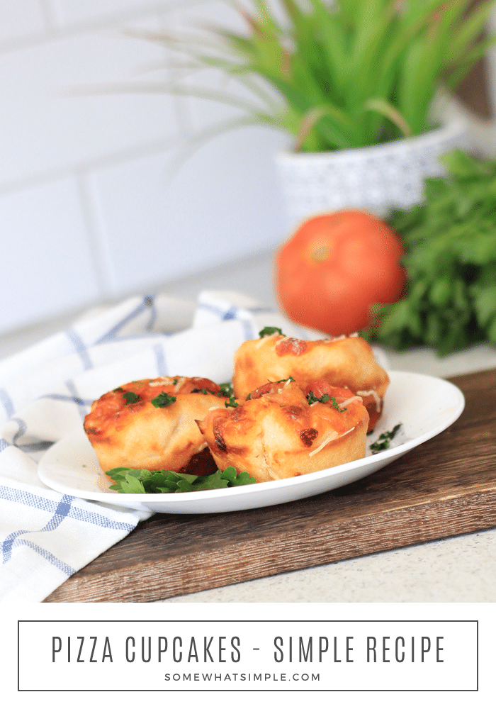 Pizza Cupcakes - A Simple Dinner Recipe: These Pizza Cupcakes are one of the most genius recipes ever! Simple to make, super delicious, and... they're portable. What could be better than that?! #dinner #simpledinner #dinnerideas #whatsfordinner #simplerecipe #easyrecipe #easydinnerrecipe #dinnerhack