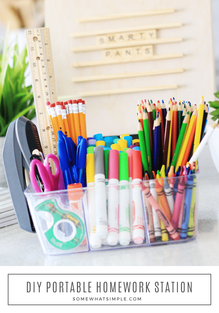 portable homework station ideas