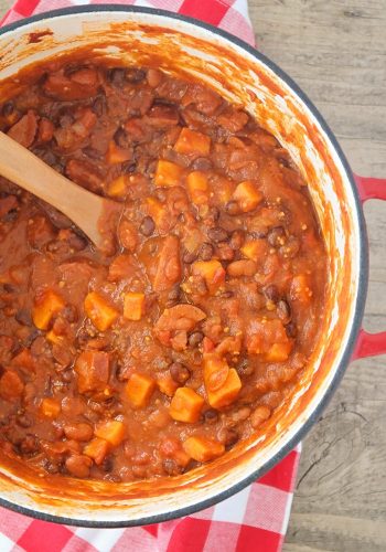 Best Sweet Potato Chili (w/ Sausage) - Somewhat Simple