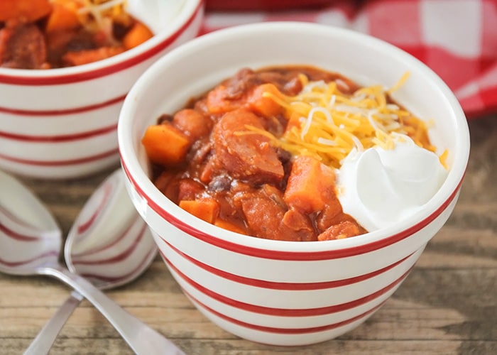 Turkey Sausage Sweet Potato Chili