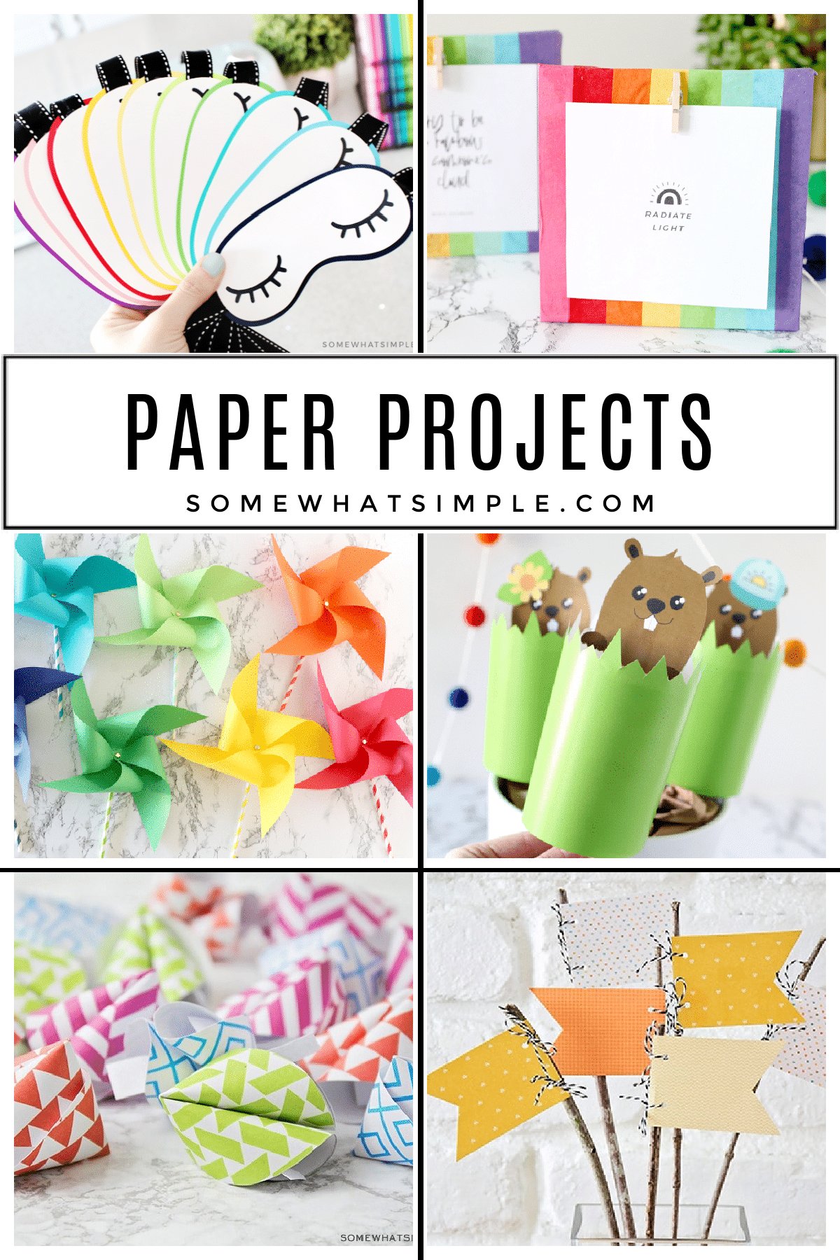 50 simple projects you can make with scrapbook paper, construction paper, tissue paper, scratch paper, and more!! Grab your stash and let's get creative! via @somewhatsimple