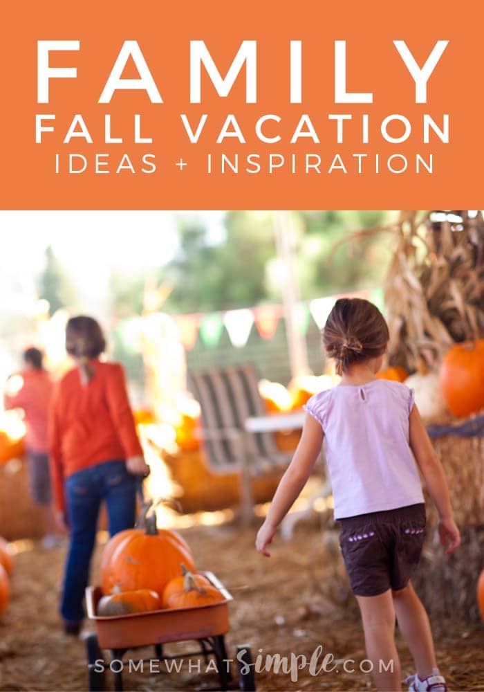 Travel - Fall Family Vacation Ideas - Make this Fall a little more festive, and build some great family memories! via @somewhatsimple