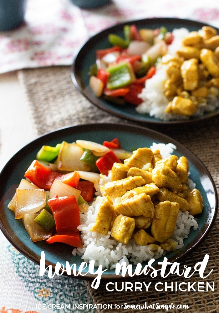 This honey mustard curry chicken is easy to prepare and tastes amazing! Made with the delicious combination of honey and mustard you won't be able to resist. #honeymustardchicken #currychicken #honeymustardcurrysauce #bakedhoneymustardchicken #honeymustardcurrychickenrecipe via @somewhatsimple