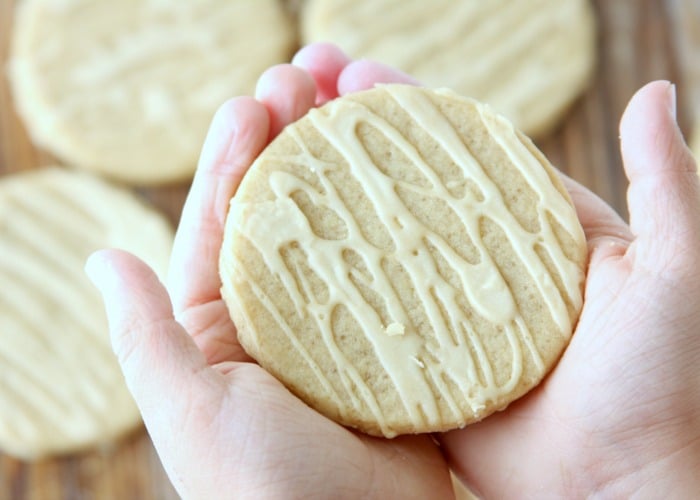 Maple Sugar Cookies topped with a glaze