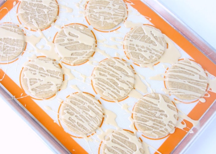 Maple Sugar Cookies on a baking sheet