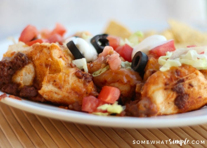 a plate full of mexican bubble pizza