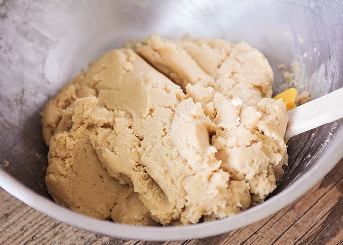 cookie bar dough in a bowl