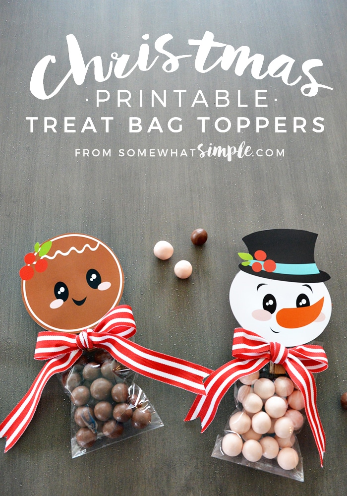 Christmas Printable Treat Bag Toppers