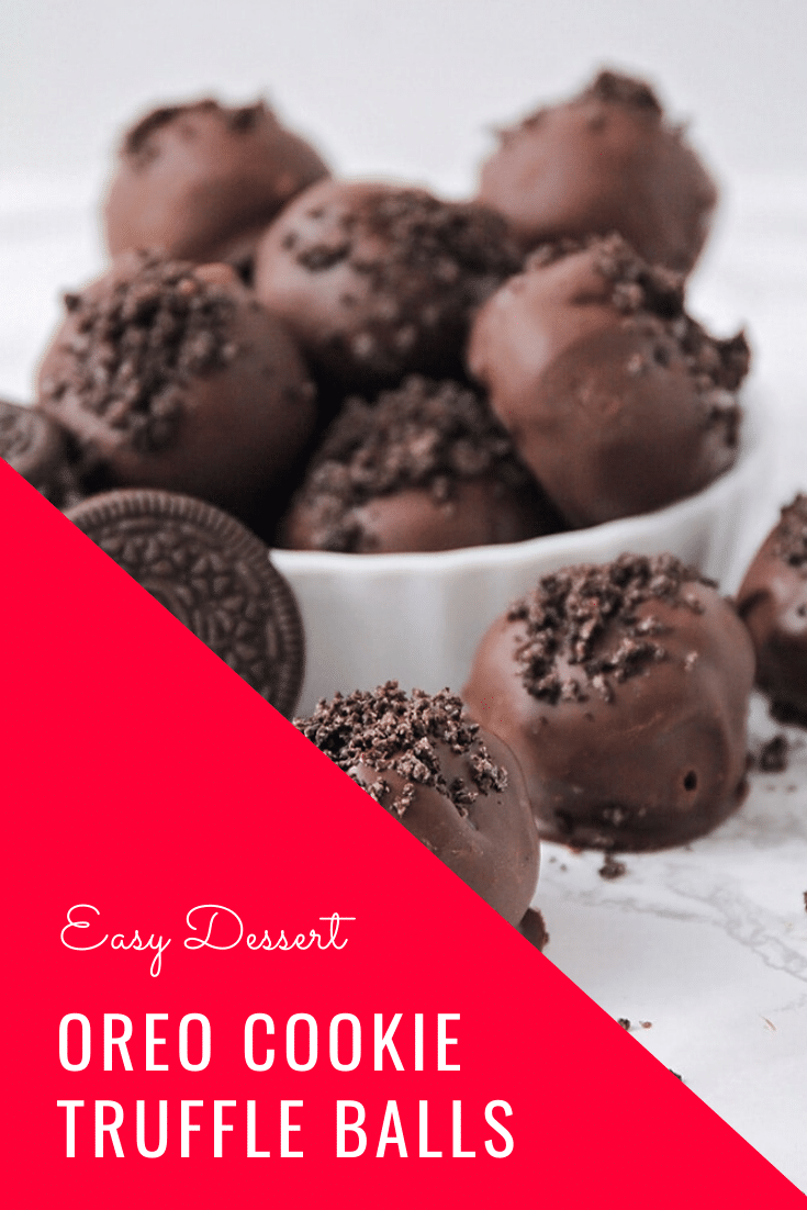 Oreo Cookie Truffles are an easy dessert that are made with the amazing combo of Oreo cookies and cream cheese. You only need 3 ingredients, so they're really easy to make and can be prepared in about 5 mins! These Oreo cookie balls are no bake and no fuss. I promise, you're going to love these! via @somewhatsimple