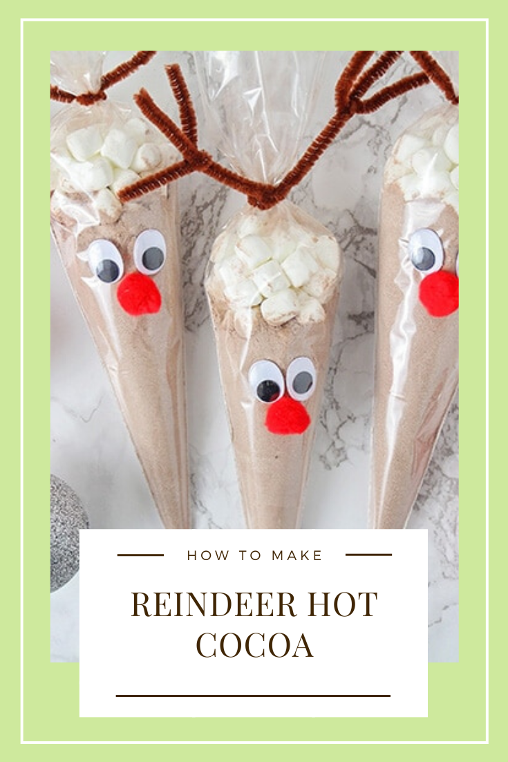 Create adorable and easy Reindeer Hot Cocoa Bags with this step-by-step guide. Perfect for holiday gifts for teachers, neighbors, and friends! A fun Christmas craft for all ages. via @somewhatsimple