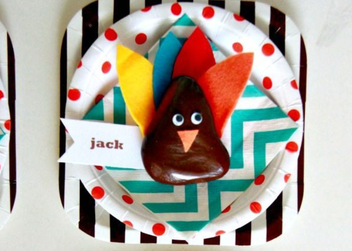 Painted Rock Turkey Craft for Kids