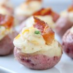 Twice Baked Potato Bites on a serving tray