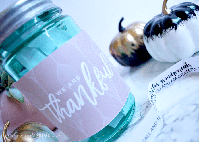 Thankful Jar | Thanksgiving Home Decor Ideas