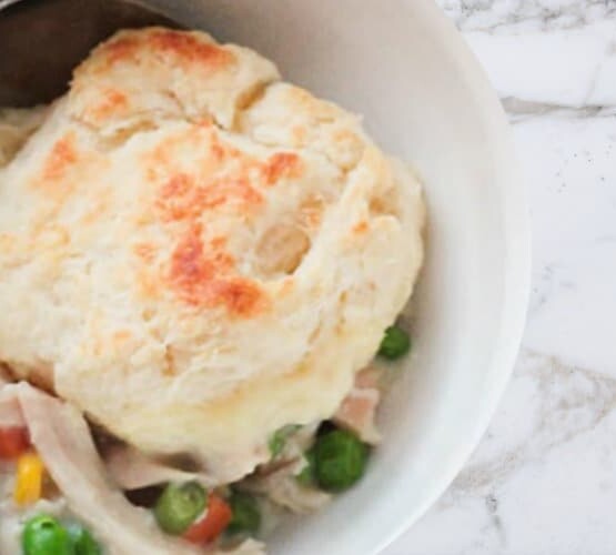 Biscuit Chicken Pot Pie Casserole