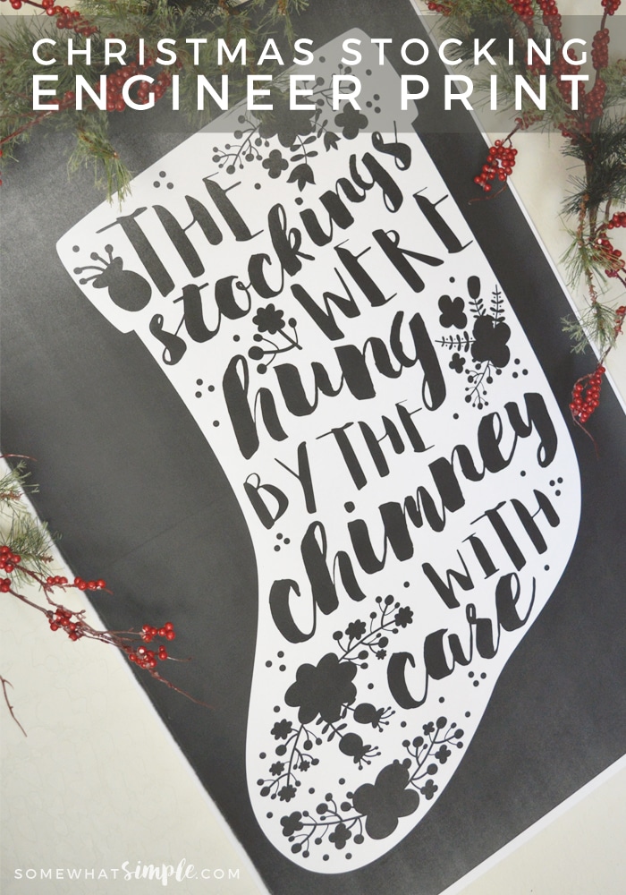 Christmas Stocking Engineer Print - Christmas decor printable 