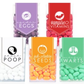 Tic Tac Halloween Labels