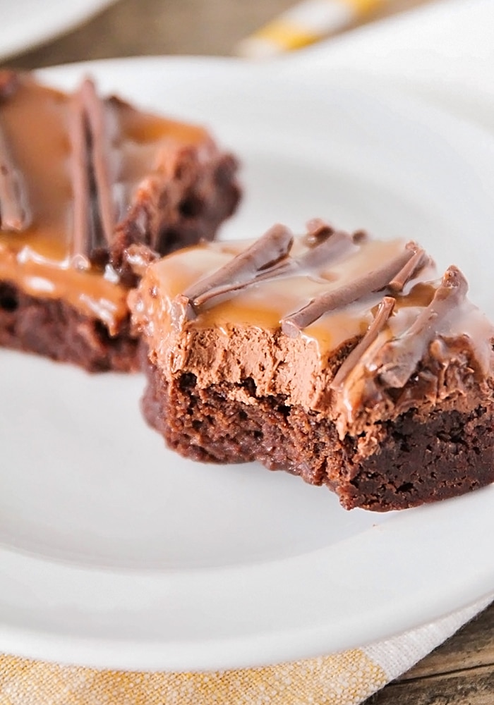 2 Milky Way Brownie squares