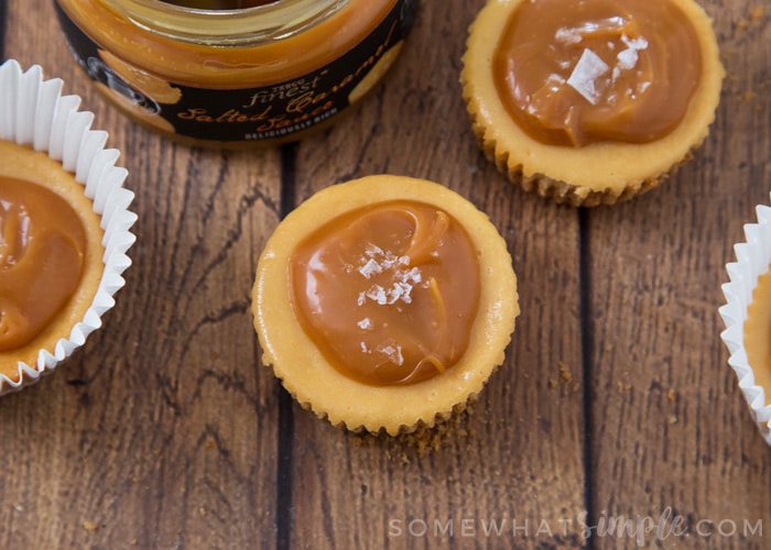 salted caramel cheesecake cups