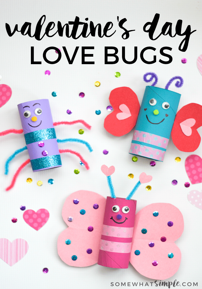 Love Bugs Valentines Day Craft for Kids Somewhat Simple