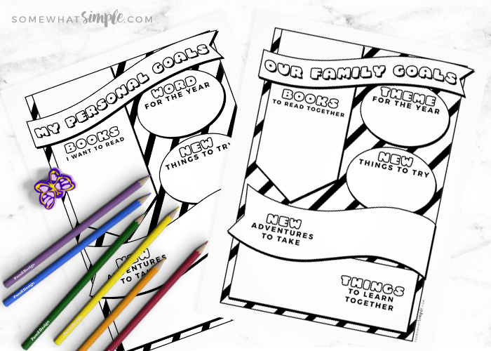 Goal Setting Worksheet Printables (Easy Idea) | Somewhat Simple
