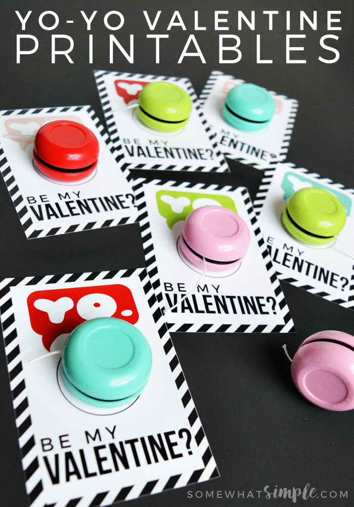 We're all about keeping things cute + simple around here, and these Yo-Yo Valentines Printables do just that! The Valentine's Day printable cards are perfect and unique and the kids will absolutely love them. If you want to skip the candy this year and do something fun, these cards are exactly what you're looking for. via @somewhatsimple