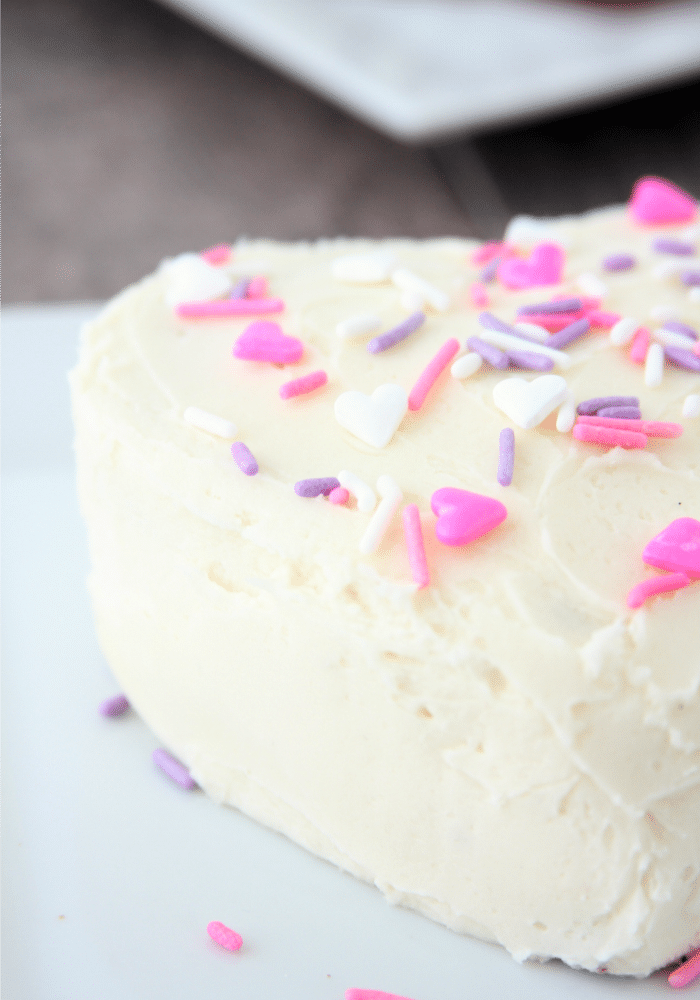 Mini Heart Cakes are made without a specialty cake pan, so you can save money and cupboard space, but still make a cute Valentine's Day dessert!