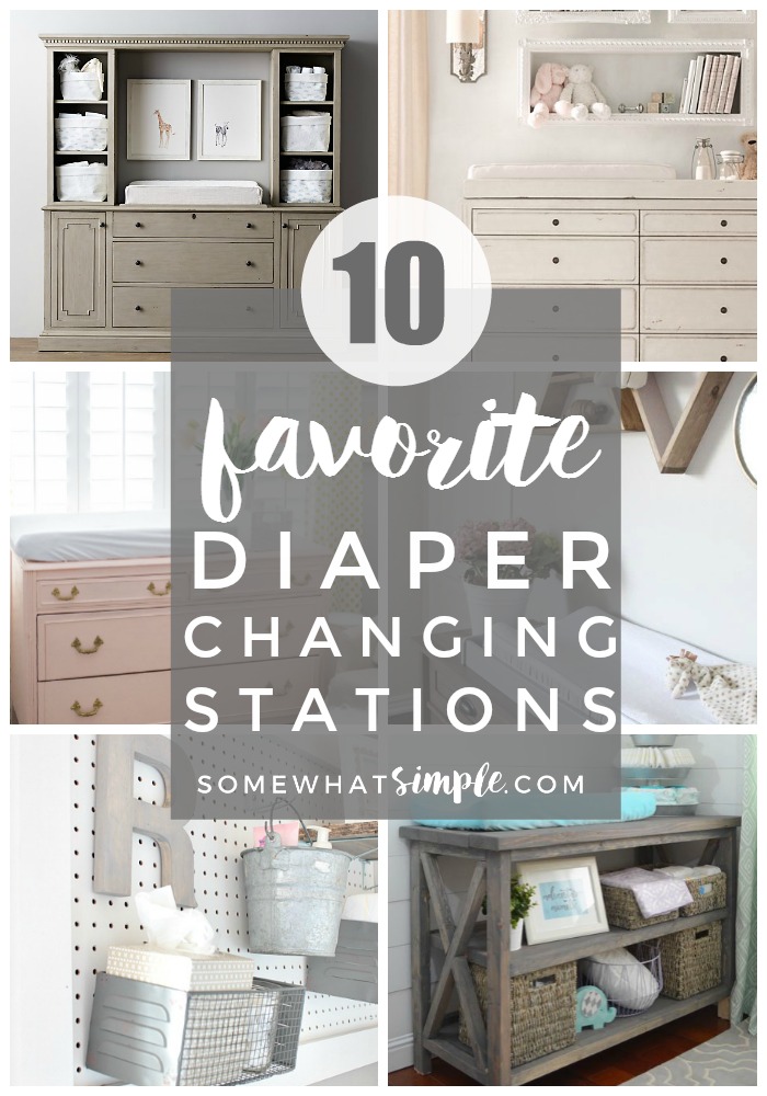 These Diaper Changing Stations are a great way to find beauty in a messy situation!  via @somewhatsimple